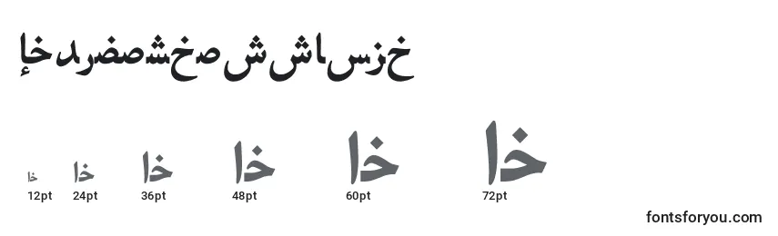 HafizurduttBold Font Sizes