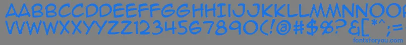 AnimeAce2.0Bb Font – Blue Fonts on Gray Background