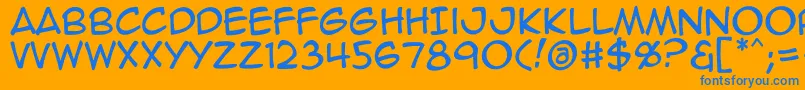 AnimeAce2.0Bb Font – Blue Fonts on Orange Background