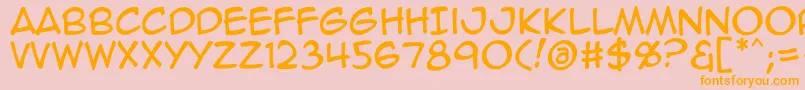 AnimeAce2.0Bb Font – Orange Fonts on Pink Background