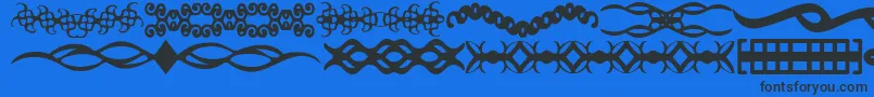 ScDividers Font – Black Fonts on Blue Background