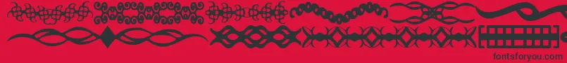 ScDividers Font – Black Fonts on Red Background