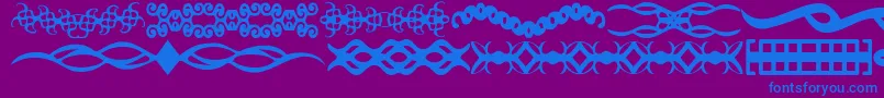 フォントScDividers – 紫色の背景に青い文字