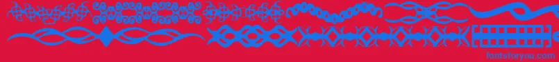 Шрифт ScDividers – синие шрифты на красном фоне