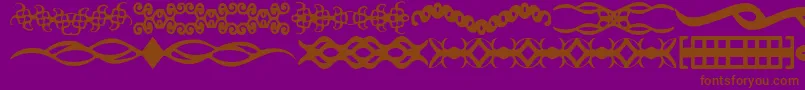 ScDividers-Schriftart – Braune Schriften auf violettem Hintergrund