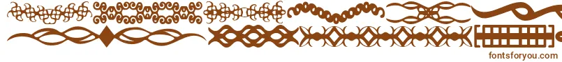 Шрифт ScDividers – коричневые шрифты на белом фоне
