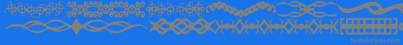 Czcionka ScDividers – szare czcionki na niebieskim tle