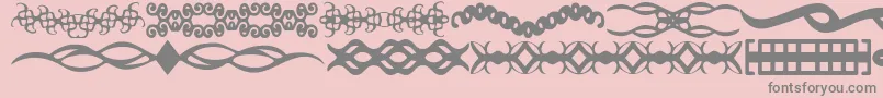 フォントScDividers – ピンクの背景に灰色の文字