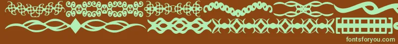Czcionka ScDividers – zielone czcionki na brązowym tle