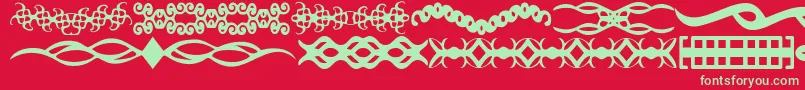 ScDividers-fontti – vihreät fontit punaisella taustalla