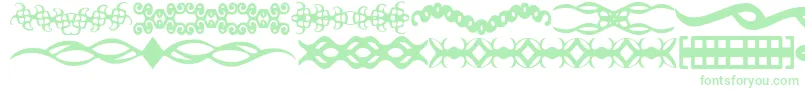 フォントScDividers – 白い背景に緑のフォント