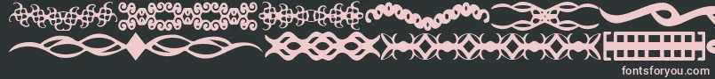 ScDividers-fontti – vaaleanpunaiset fontit mustalla taustalla