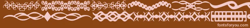 Czcionka ScDividers – różowe czcionki na brązowym tle