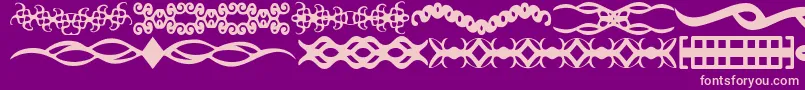 Fonte ScDividers – fontes rosa em um fundo violeta