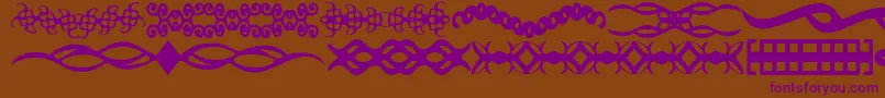 Czcionka ScDividers – fioletowe czcionki na brązowym tle