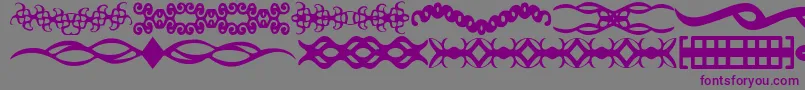 フォントScDividers – 紫色のフォント、灰色の背景