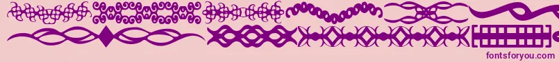 Czcionka ScDividers – fioletowe czcionki na różowym tle