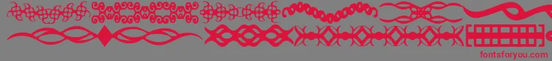 Czcionka ScDividers – czerwone czcionki na szarym tle