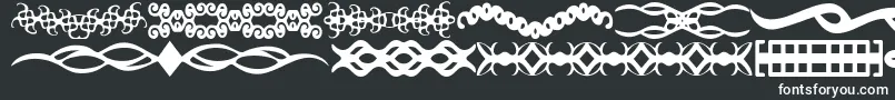 ScDividers-fontti – valkoiset fontit mustalla taustalla