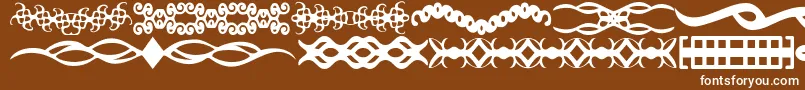 Шрифт ScDividers – белые шрифты на коричневом фоне