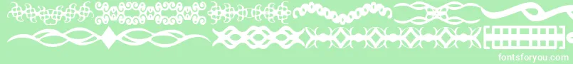 ScDividers-fontti – valkoiset fontit vihreällä taustalla