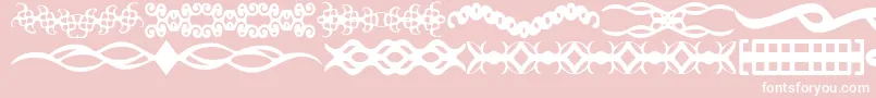 ScDividers-Schriftart – Weiße Schriften auf rosa Hintergrund