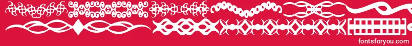 ScDividers-fontti – valkoiset fontit punaisella taustalla