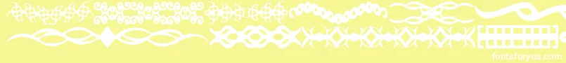 Czcionka ScDividers – białe czcionki na żółtym tle