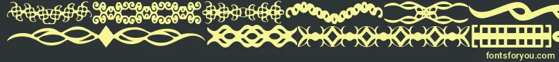 Шрифт ScDividers – жёлтые шрифты на чёрном фоне