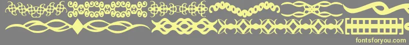 ScDividers-fontti – keltaiset fontit harmaalla taustalla