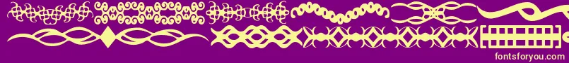 Czcionka ScDividers – żółte czcionki na fioletowym tle