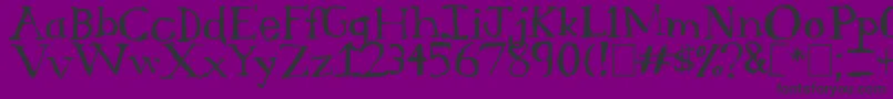 SerifSketch Font – Black Fonts on Purple Background