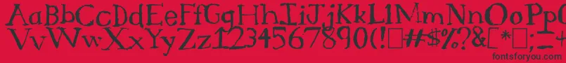 SerifSketch Font – Black Fonts on Red Background