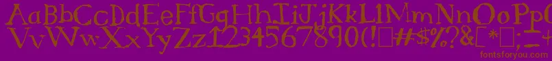 SerifSketch Font – Brown Fonts on Purple Background
