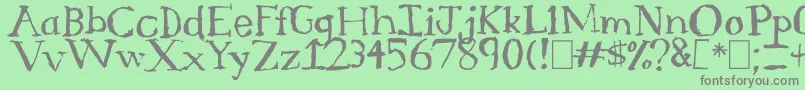SerifSketch Font – Gray Fonts on Green Background