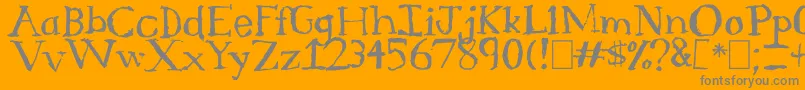 SerifSketch Font – Gray Fonts on Orange Background