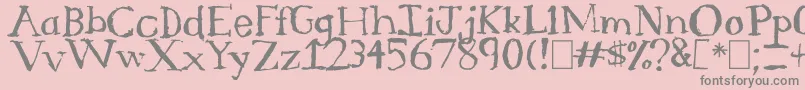 SerifSketch Font – Gray Fonts on Pink Background