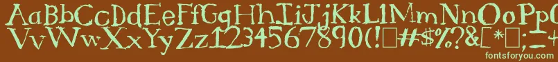 SerifSketch Font – Green Fonts on Brown Background