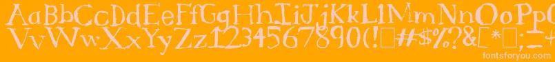 SerifSketch Font – Pink Fonts on Orange Background