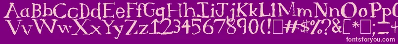 SerifSketch Font – Pink Fonts on Purple Background