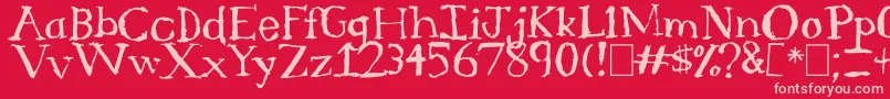 SerifSketch Font – Pink Fonts on Red Background