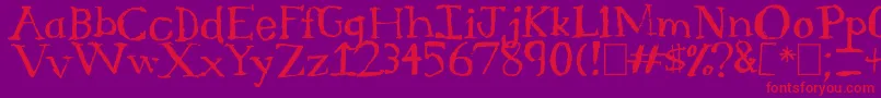 SerifSketch Font – Red Fonts on Purple Background