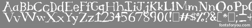 SerifSketch-Schriftart – Weiße Schriften auf grauem Hintergrund