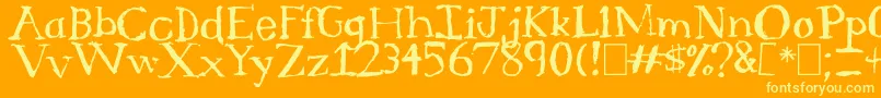 SerifSketch Font – Yellow Fonts on Orange Background