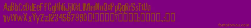Rubbf Font – Brown Fonts on Purple Background