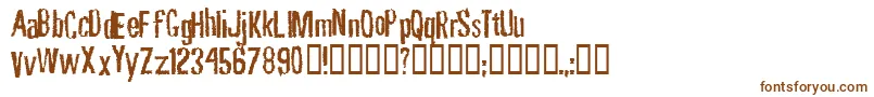Rubbf-fontti – ruskeat fontit valkoisella taustalla