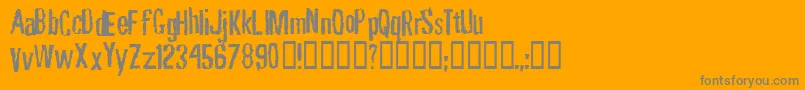 Rubbf Font – Gray Fonts on Orange Background