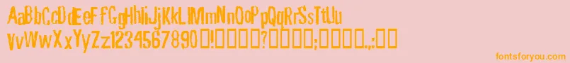 Rubbf Font – Orange Fonts on Pink Background