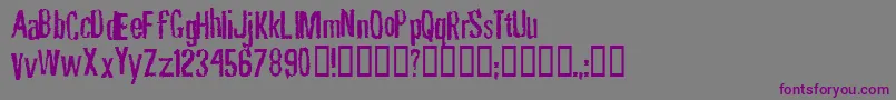 Шрифт Rubbf – фиолетовые шрифты на сером фоне