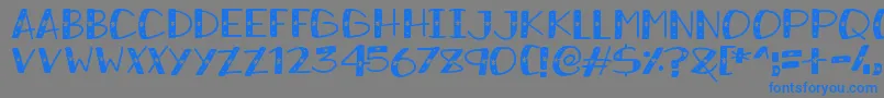 SnowySparkles Font – Blue Fonts on Gray Background